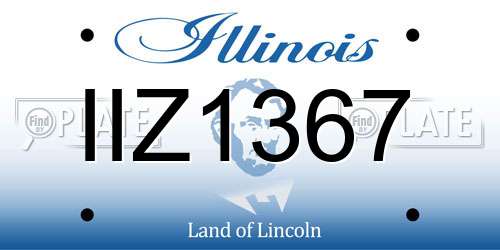 IIZ1367 Illinois License Plate