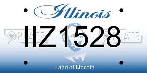 IIZ1528 Illinois License Plate
