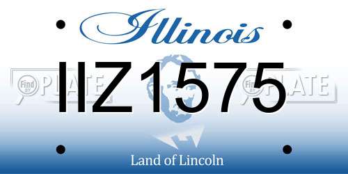 IIZ1575 Illinois License Plate