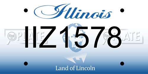 IIZ1578 Illinois License Plate