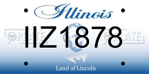 IIZ1878 Illinois License Plate