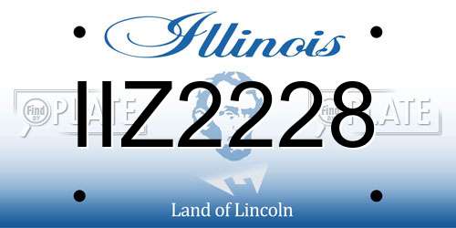 IIZ2228 Illinois License Plate