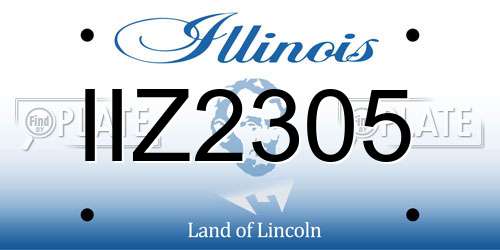 IIZ2305 Illinois License Plate