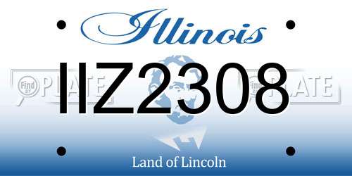 IIZ2308 Illinois License Plate
