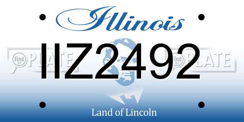 IIZ2492 Illinois License Plate