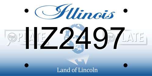 IIZ2497 Illinois License Plate