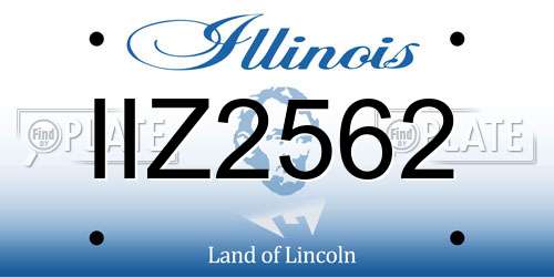 IIZ2562 Illinois License Plate