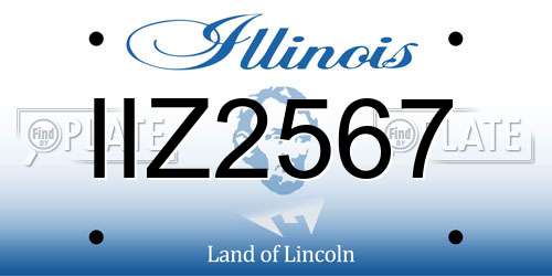 IIZ2567 Illinois License Plate