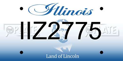 IIZ2775 Illinois License Plate