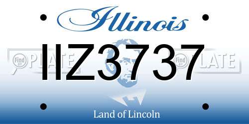 IIZ3737 Illinois License Plate