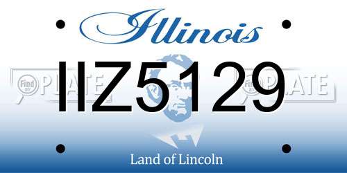 IIZ5129 Illinois License Plate