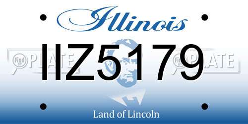 IIZ5179 Illinois License Plate