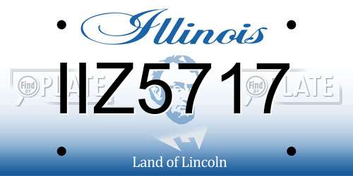 IIZ5717 Illinois License Plate