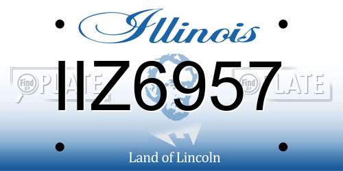 IIZ6957 Illinois License Plate