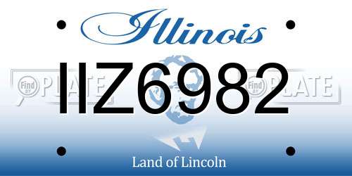 IIZ6982 Illinois License Plate