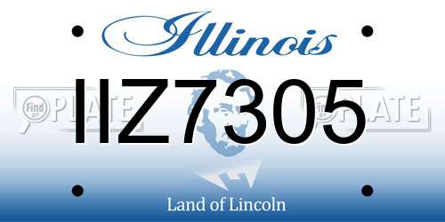 IIZ7305 Illinois License Plate
