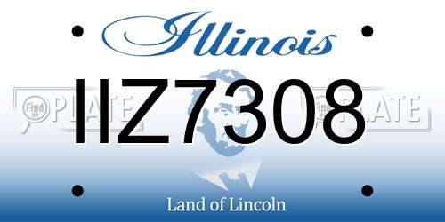 IIZ7308 Illinois License Plate