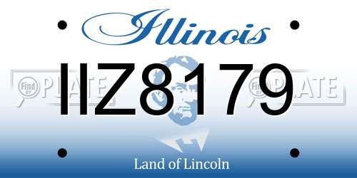 IIZ8179 Illinois License Plate