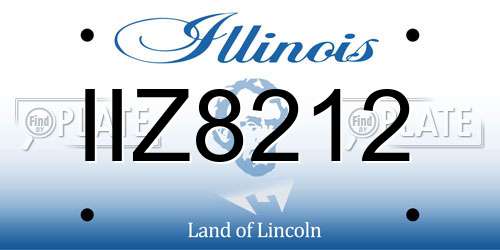 IIZ8212 Illinois License Plate