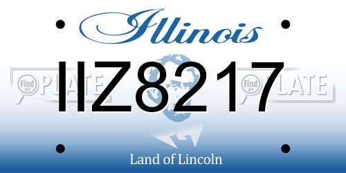 IIZ8217 Illinois License Plate