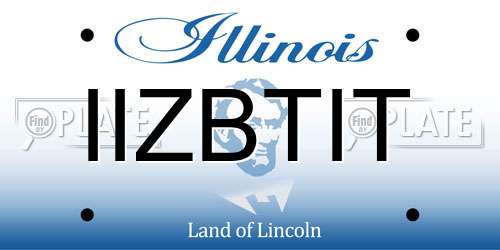 IIZBTIT Illinois License Plate