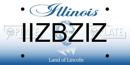 IIZBZIZ Illinois License Plate