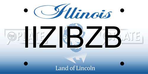 IIZIBZB Illinois License Plate