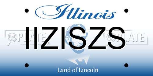 IIZISZS Illinois License Plate