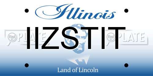 IIZSTIT Illinois License Plate