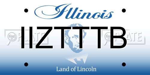 IIZTTTB Illinois License Plate