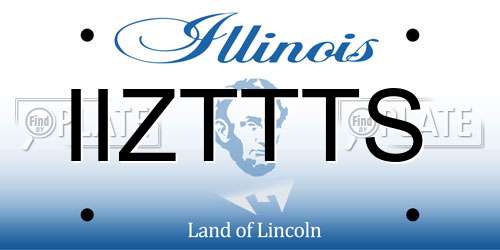 IIZTTTS Illinois License Plate