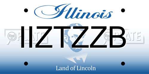 IIZTZZB Illinois License Plate