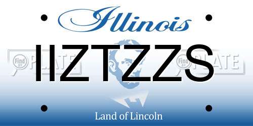 IIZTZZS Illinois License Plate