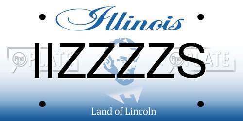 IIZZZZS Illinois License Plate
