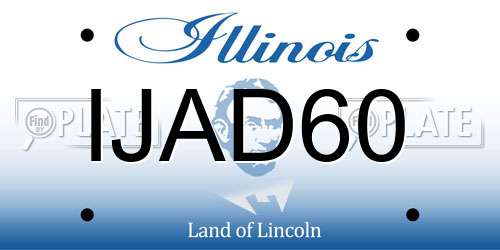IJAD60 Illinois License Plate