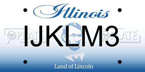IJKLM3 Illinois License Plate