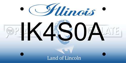 IK4S0A Illinois License Plate