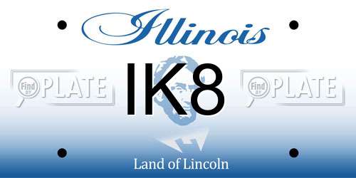 IK8 Illinois License Plate