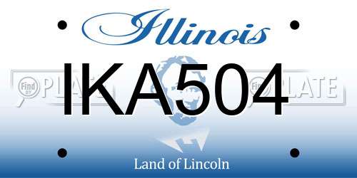 IKA504 Illinois License Plate