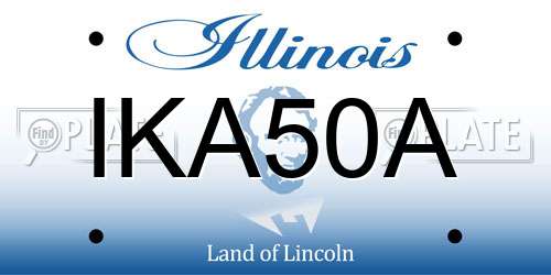 IKA50A Illinois License Plate