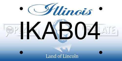IKAB04 Illinois License Plate