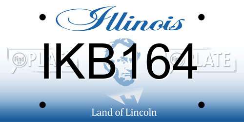 IKB164 Illinois License Plate