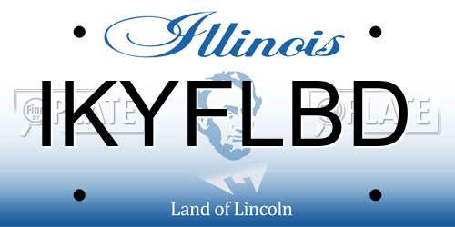 IKYFLBD Illinois License Plate