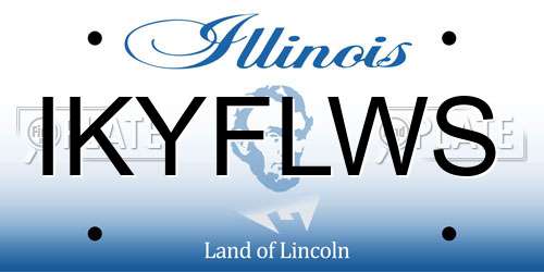 IKYFLWS Illinois License Plate