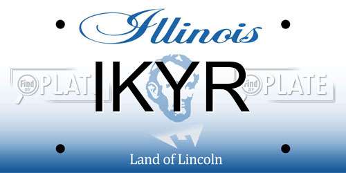 IKYR Illinois License Plate
