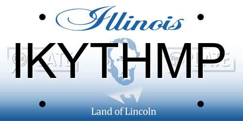 IKYTHMP Illinois License Plate