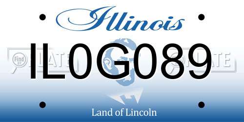 IL0G089 Illinois License Plate
