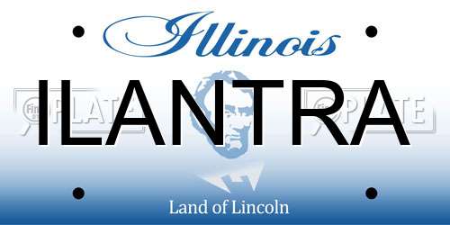ILANTRA Illinois License Plate