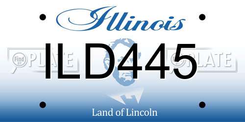 ILD445 Illinois License Plate