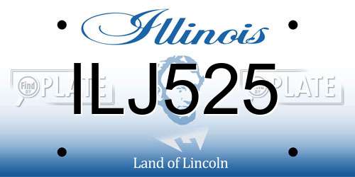 ILJ525 Illinois License Plate
